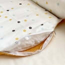 Protectie somn – Baby Nest vafe cu bulinute – mustar (4)
